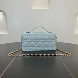 21CM Blue Tengge Pattern Cross Shoulder Handbag Bag 282195