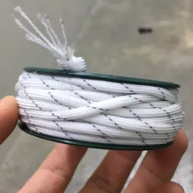 550 PARACORD MINI SPOOL - WHITE REFLECTIVE