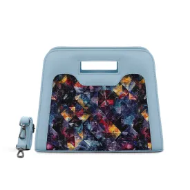 Blue Chic Peek Handbag Dark Shapes