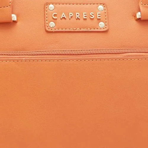 Caprese Dakota Satchel, Terra-Medium | Sleek & Versatile Shoulder Bag for Women with Multiple Compartments | Perfect for Office & Daily Essentials