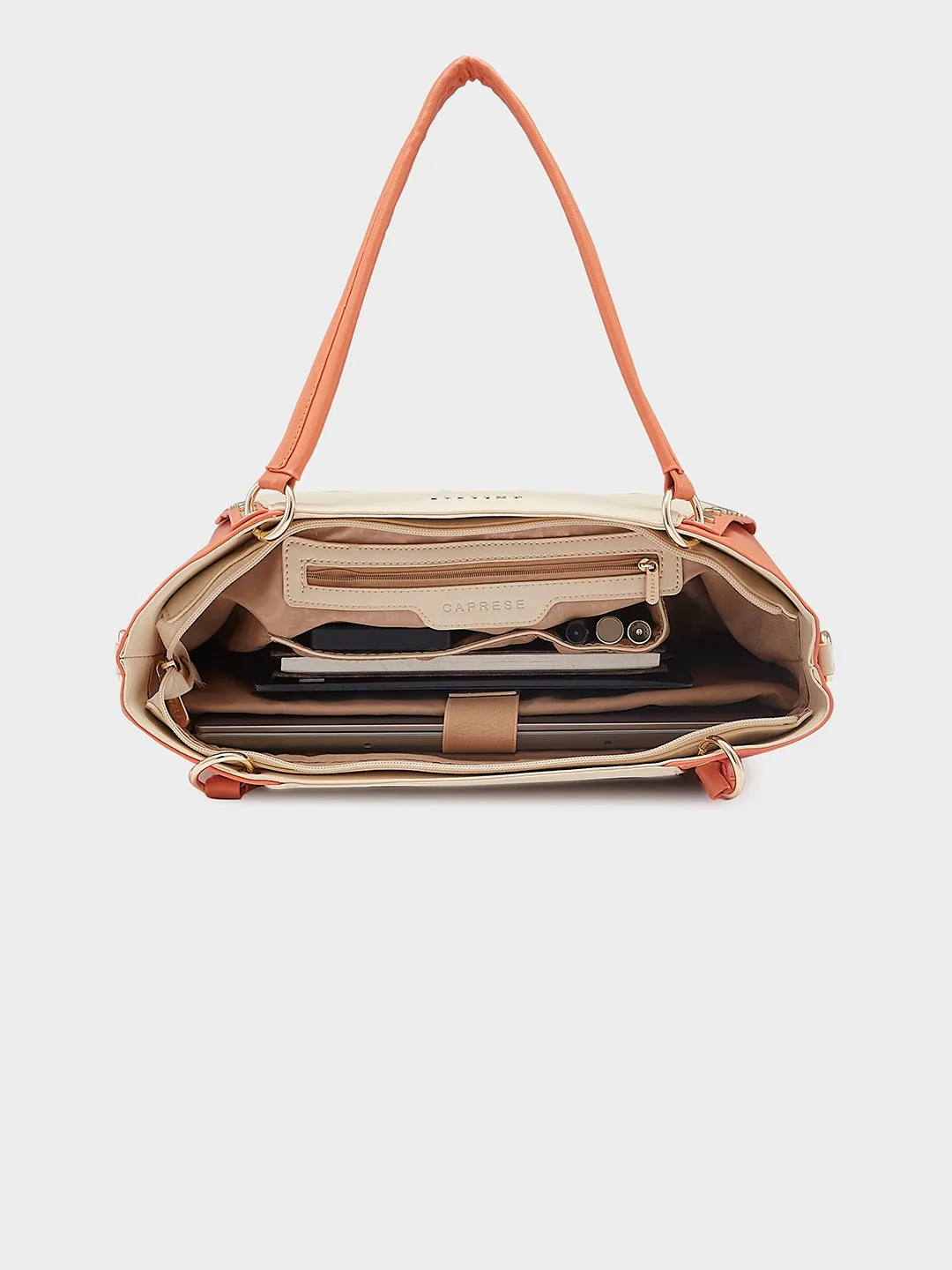 Caprese Shelby Laptop Tote Large Beige