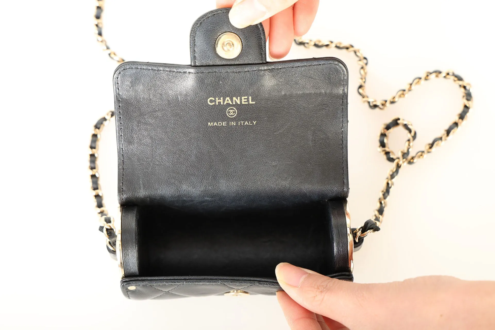 Chanel 2021 Lambskin Chain Minaudière