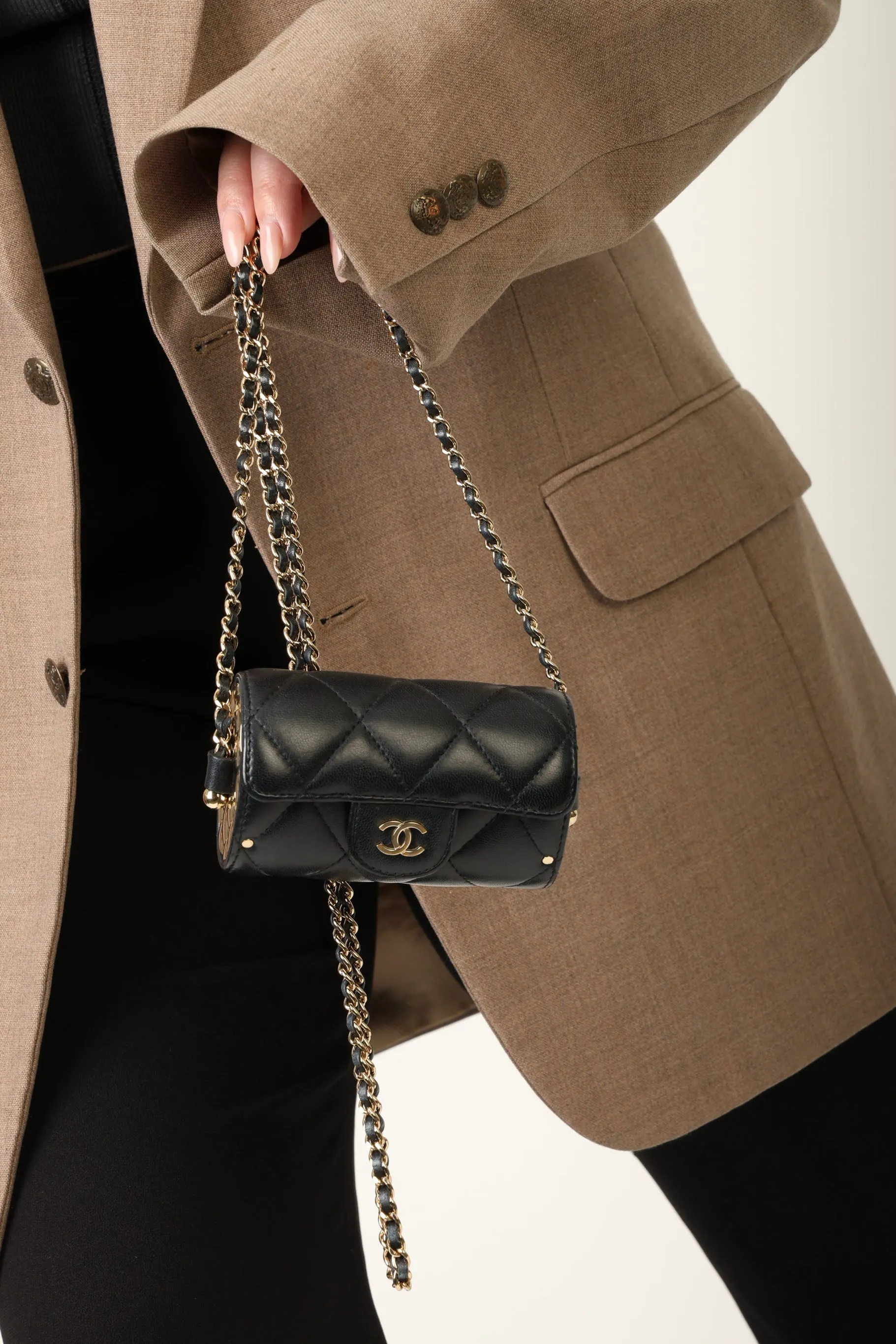 Chanel 2021 Lambskin Chain Minaudière
