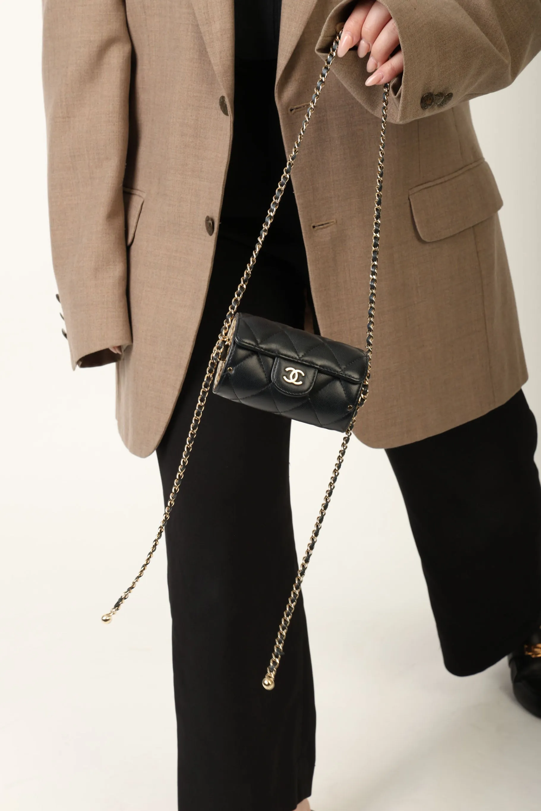 Chanel 2021 Lambskin Chain Minaudière