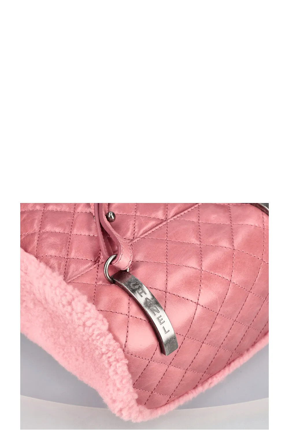 CHANEL Mountain Backpack Shearling Pink