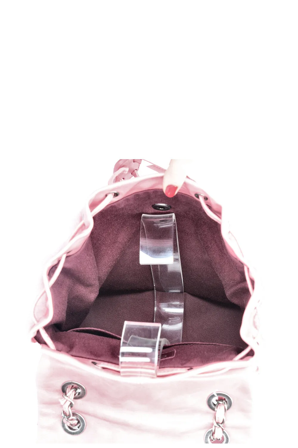 CHANEL Mountain Backpack Shearling Pink