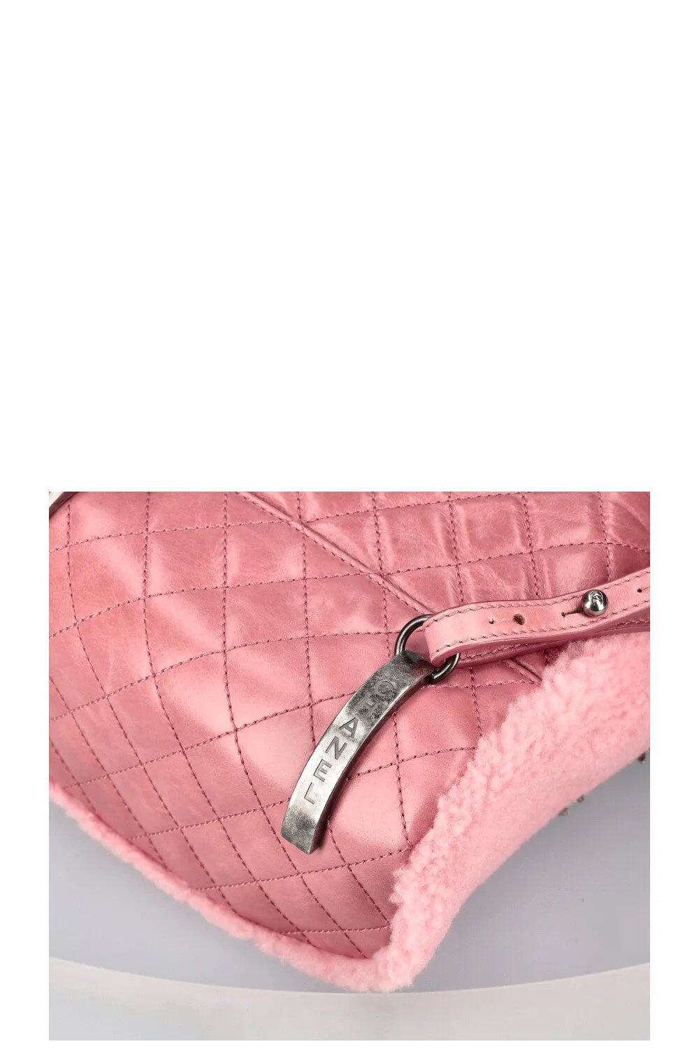 CHANEL Mountain Backpack Shearling Pink