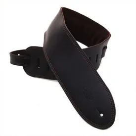 DSL Guitar Strap Leather 3.5" Brown suede backing GES35