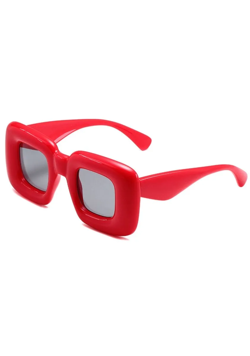 Gray Lense Thick Frame Retro Sunglasses