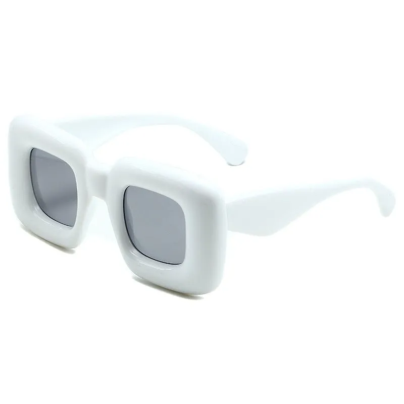Gray Lense Thick Frame Retro Sunglasses