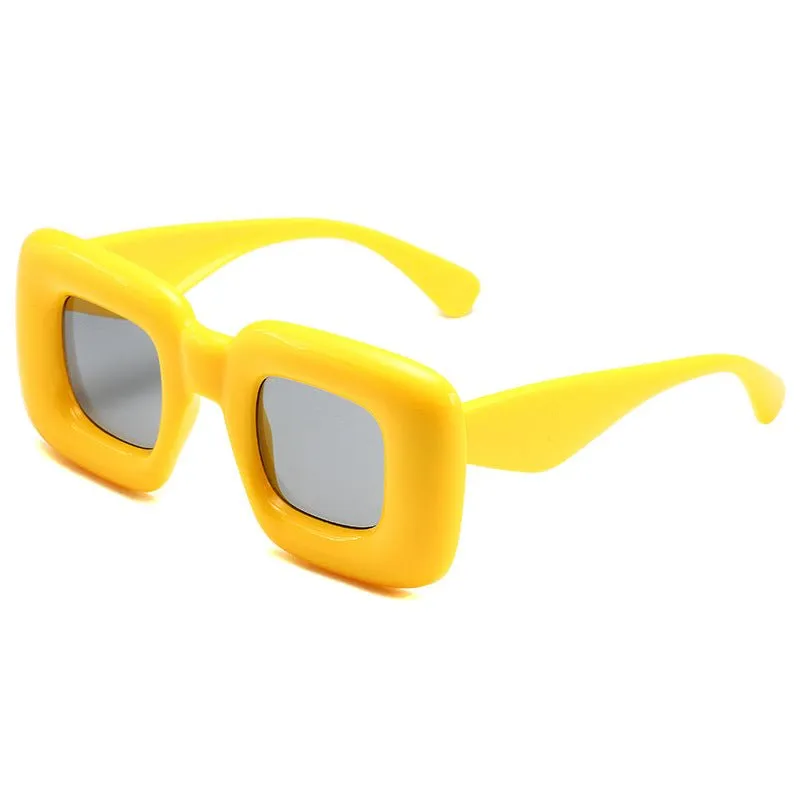 Gray Lense Thick Frame Retro Sunglasses