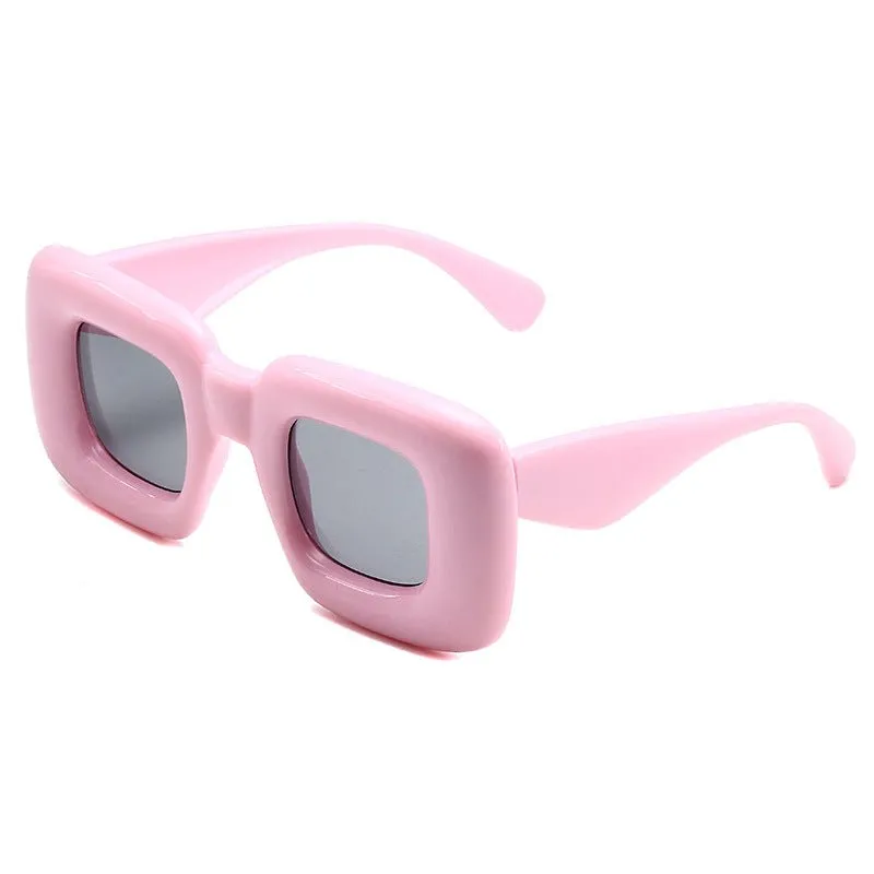 Gray Lense Thick Frame Retro Sunglasses