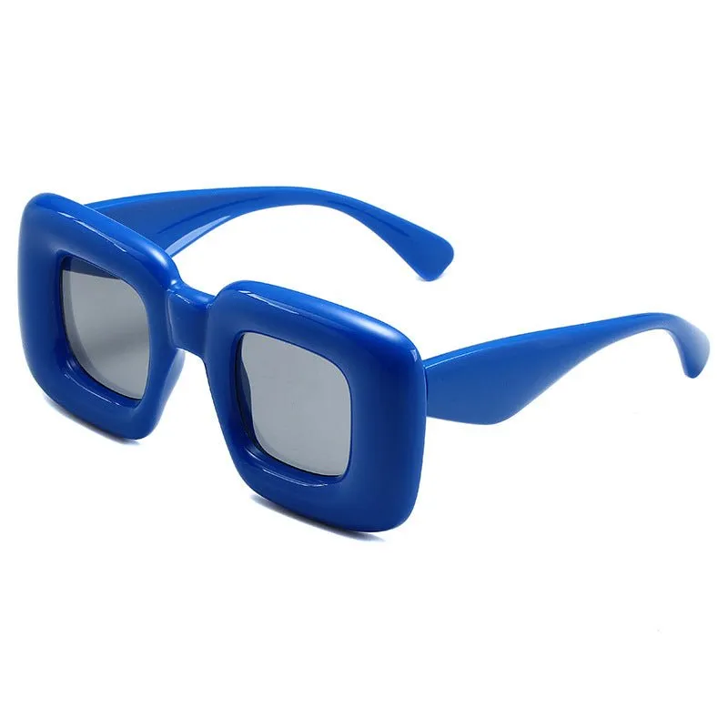 Gray Lense Thick Frame Retro Sunglasses