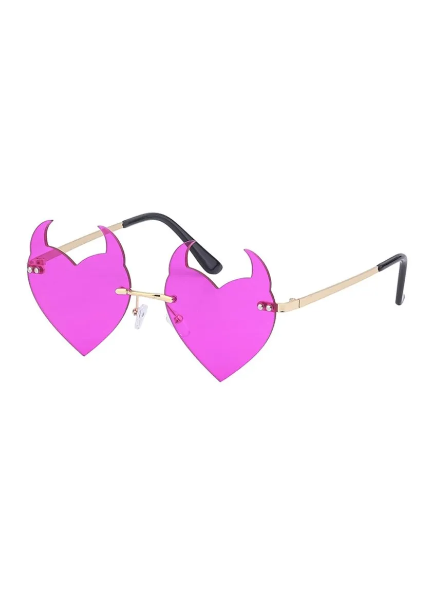 Halloween Devil Hearts Funky Sunglasses