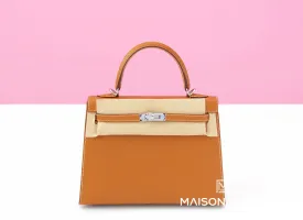 Hermes Kelly Sellier 25 Gold Brown Epsom Handbag