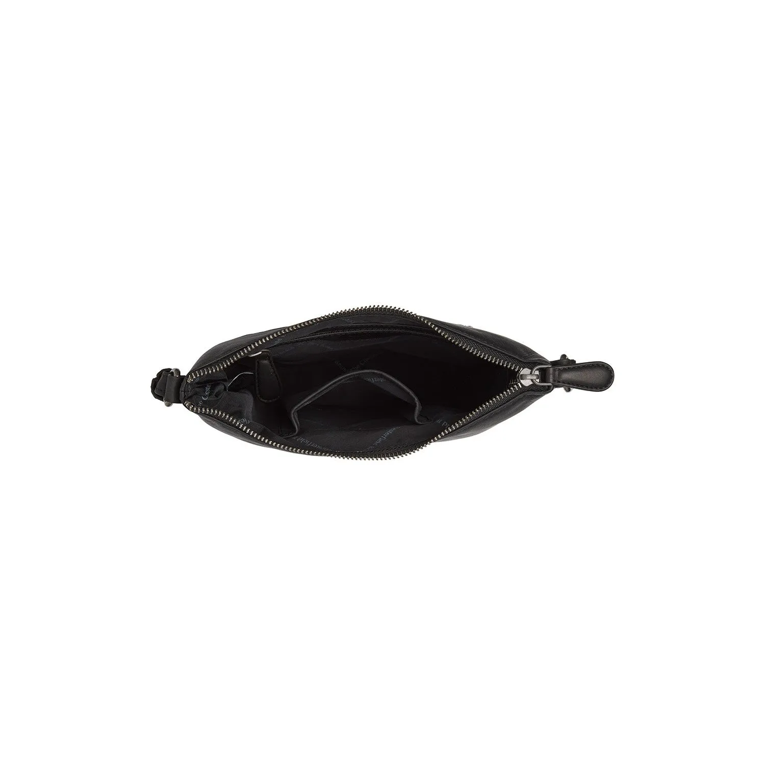 Leather Shoulder Bag Black Redding