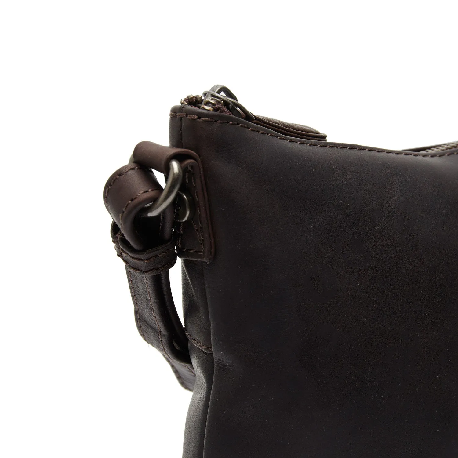 Leather Shoulder Bag Brown Redding