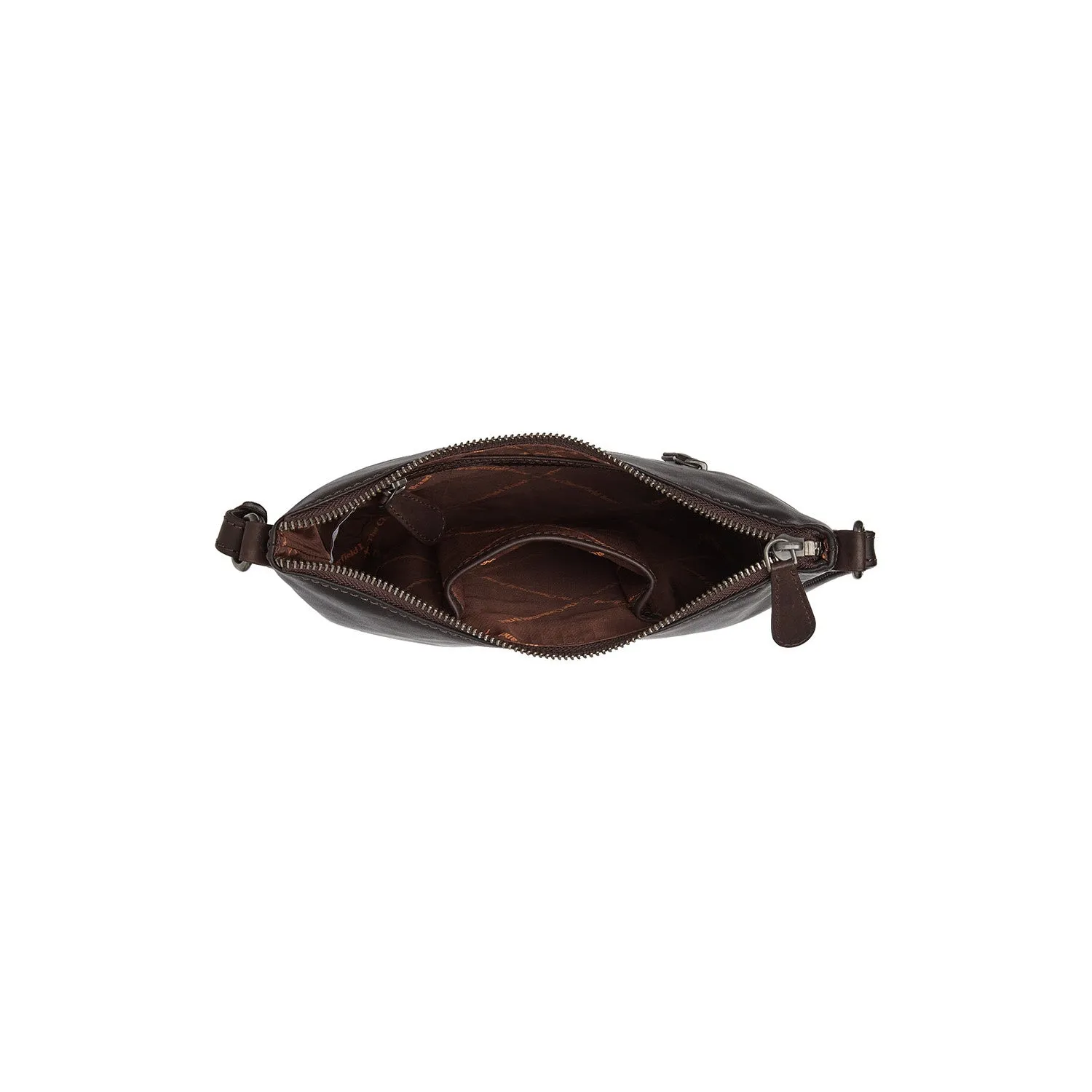 Leather Shoulder Bag Brown Redding