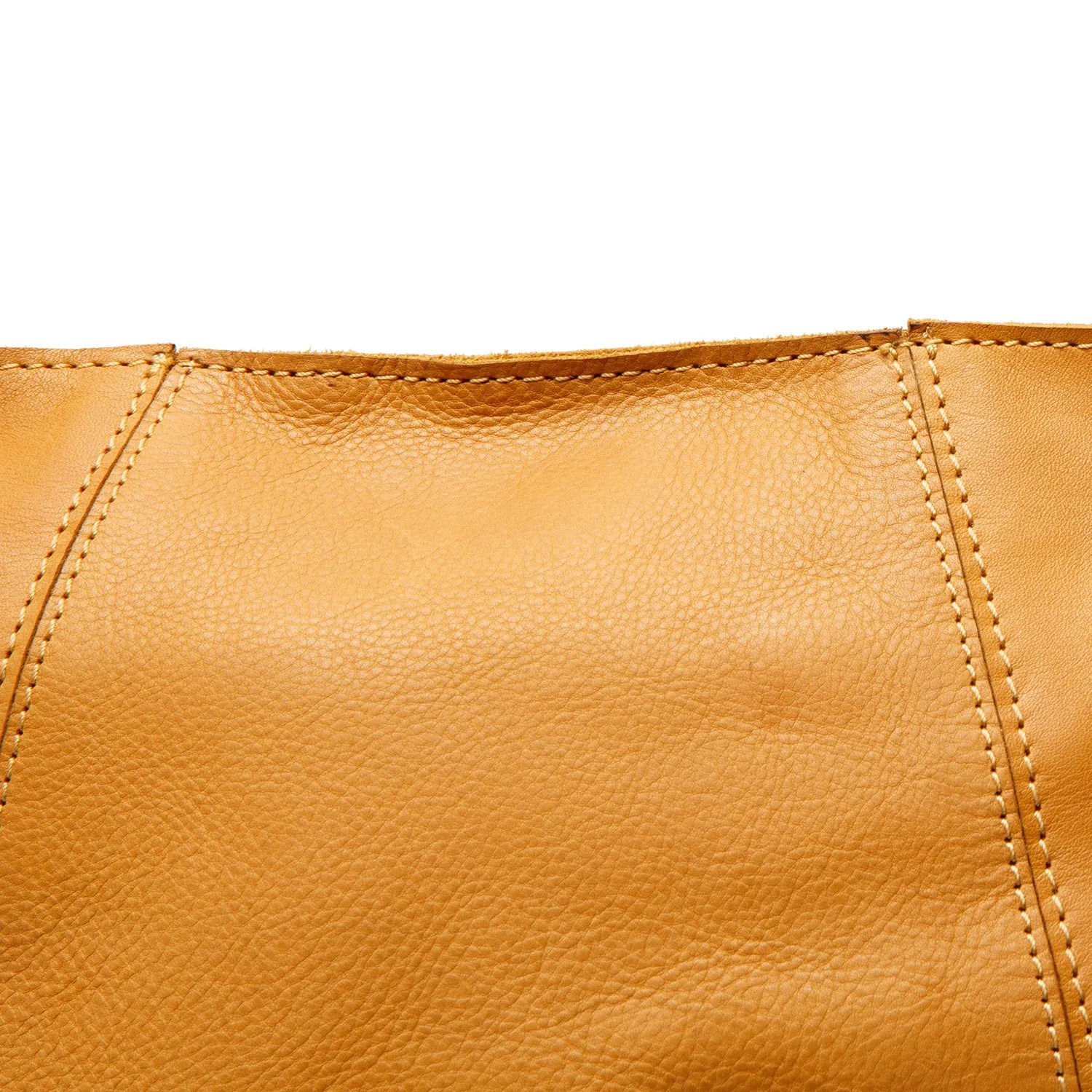 Leather Shoulder Bag Ocher Yellow Sintra
