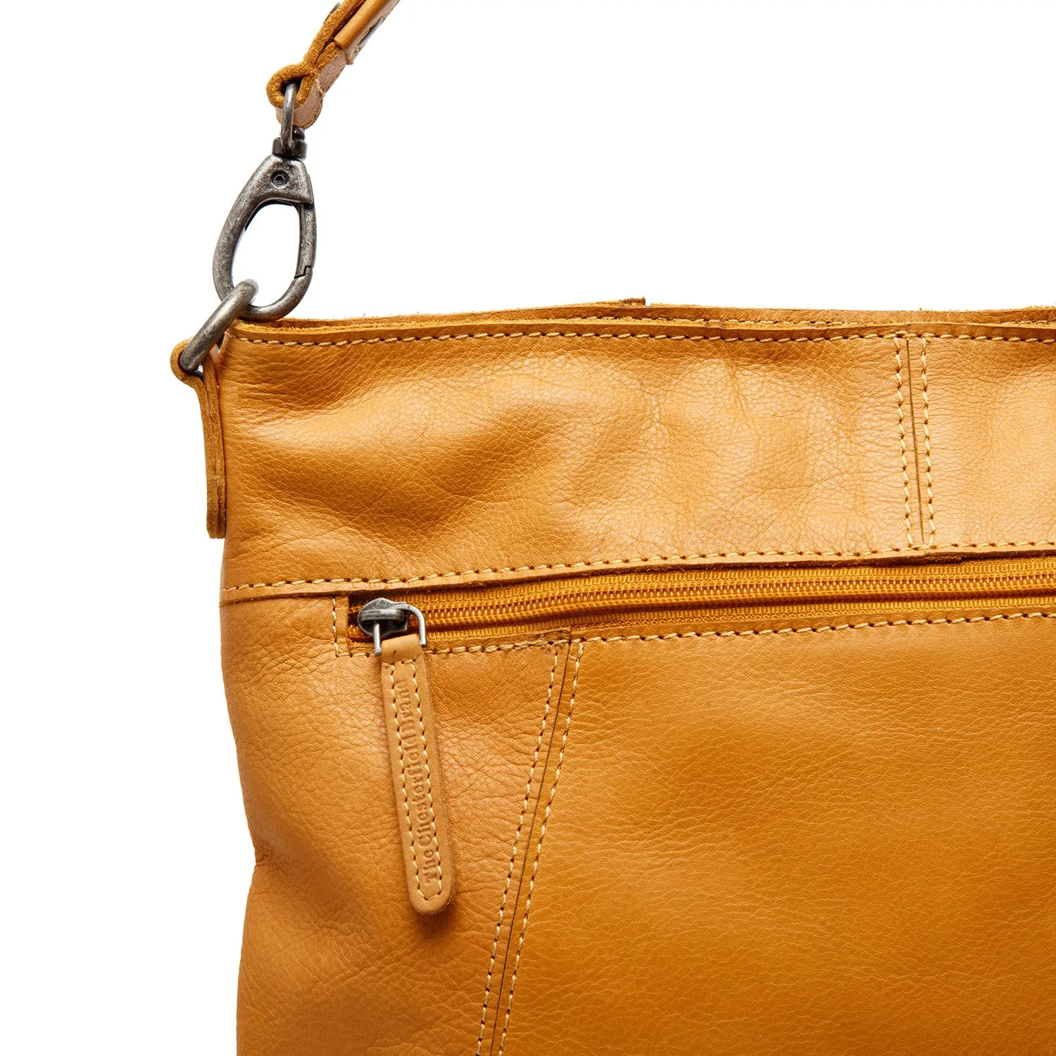 Leather Shoulder Bag Ocher Yellow Sintra