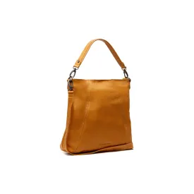 Leather Shoulder Bag Ocher Yellow Sintra