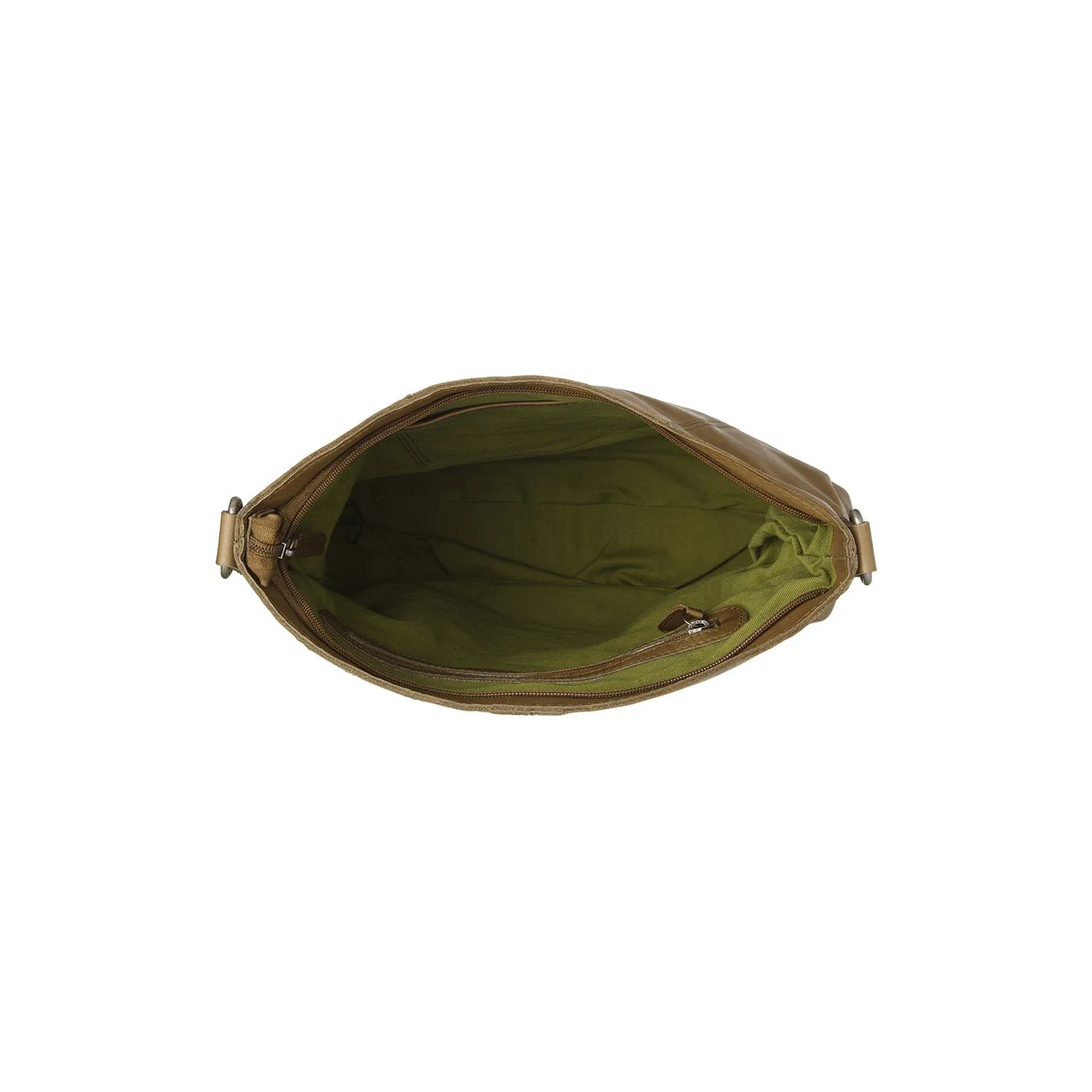 Leather Shoulder Bag Olive Green Sintra