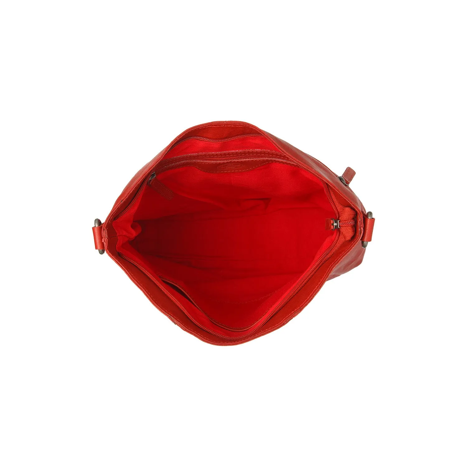 Leather Shoulder Bag  Red Sintra