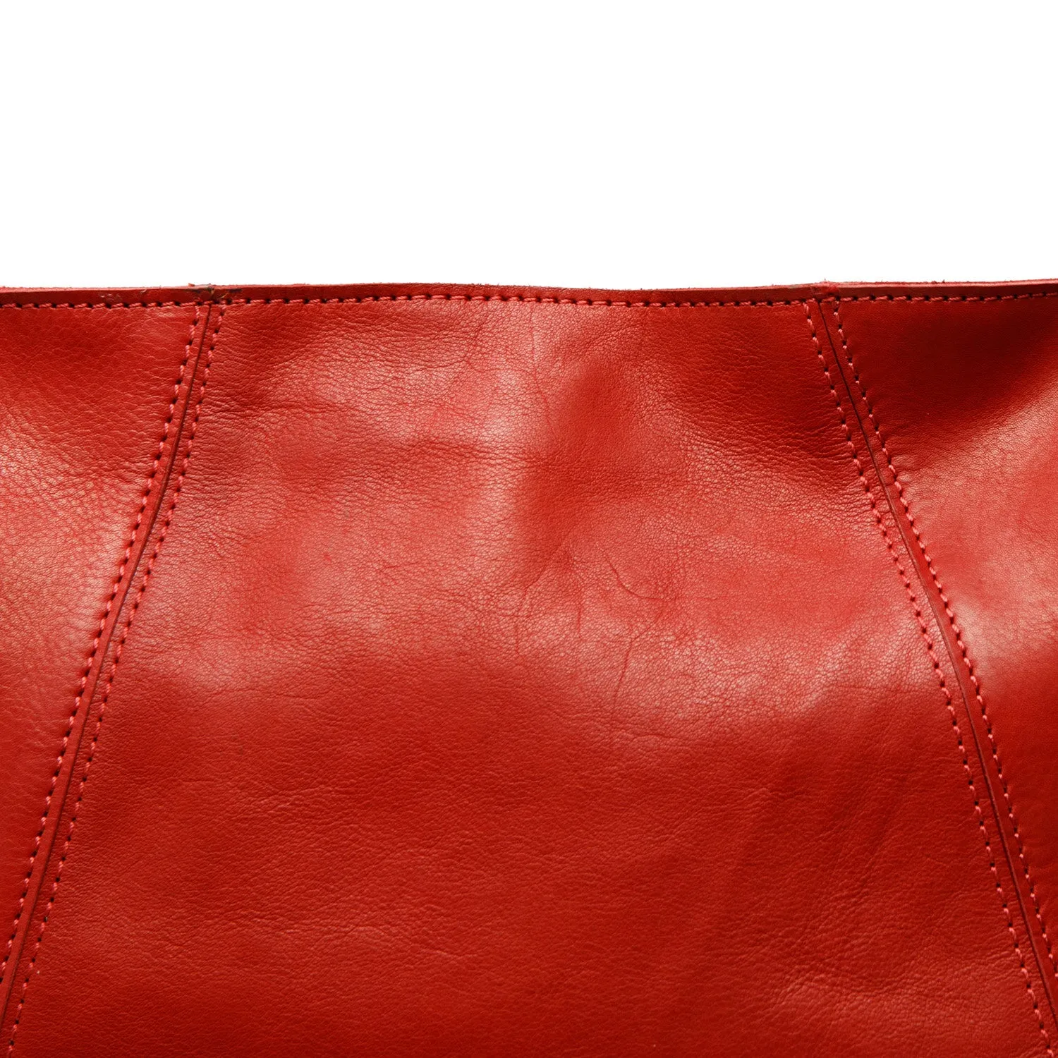 Leather Shoulder Bag  Red Sintra