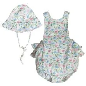 Marco & Lizzy - Floral Palm Beach Sunsuit w/ Hat