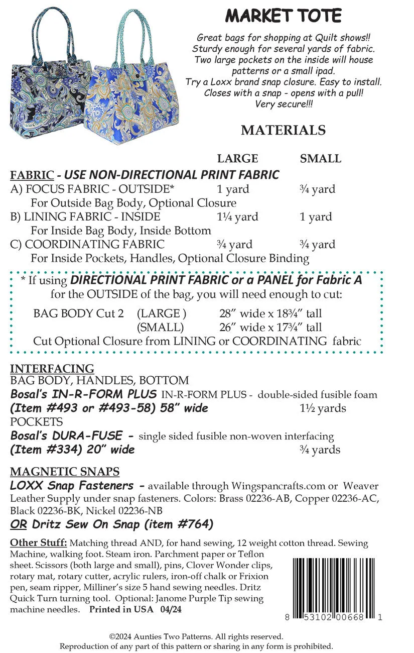 Market Tote Pattern