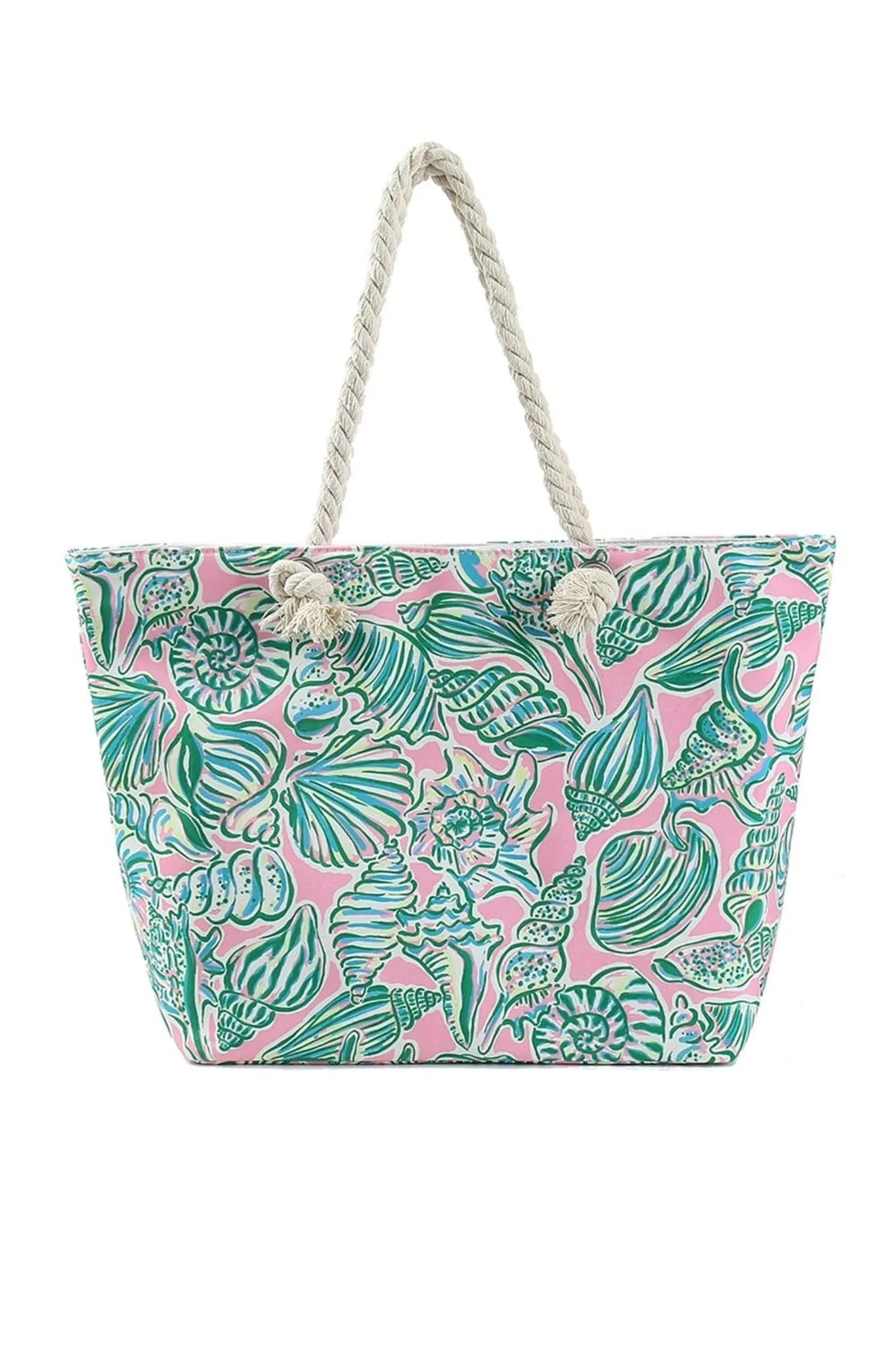 MB0226 Hand Drawn Sea Life Print Beach Tote Bag