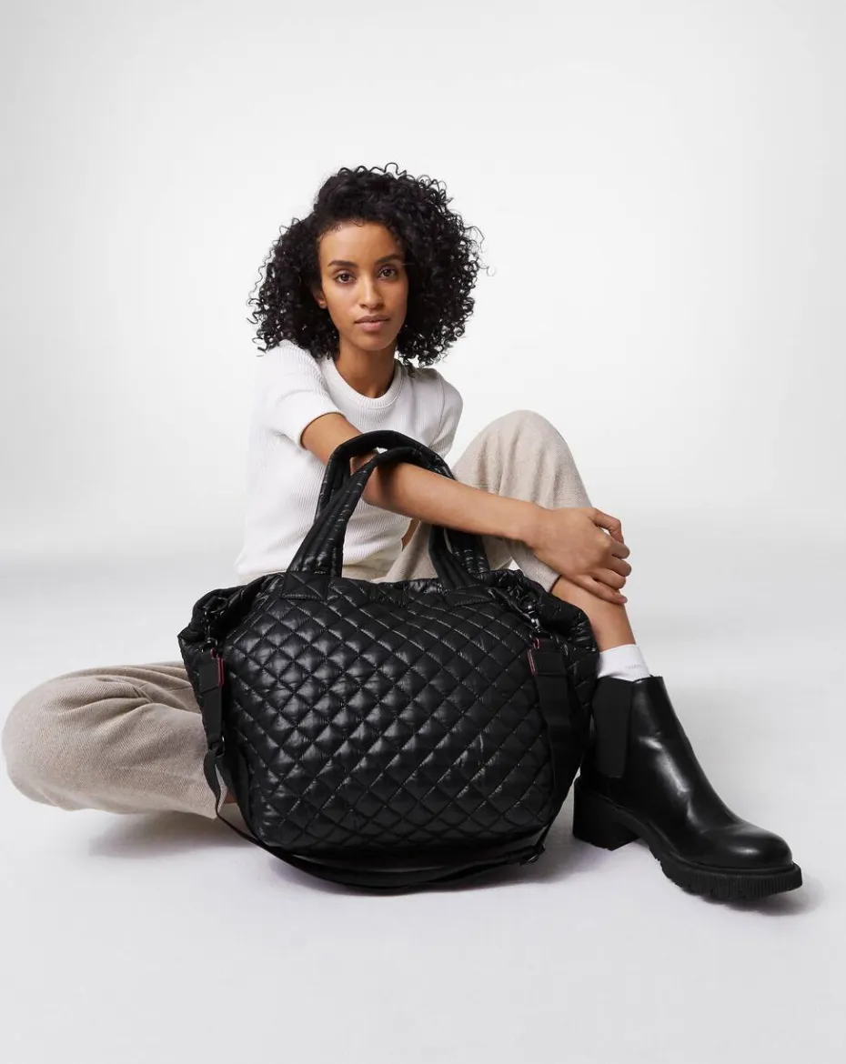 Medium Metro Tote Deluxe - Black Rec