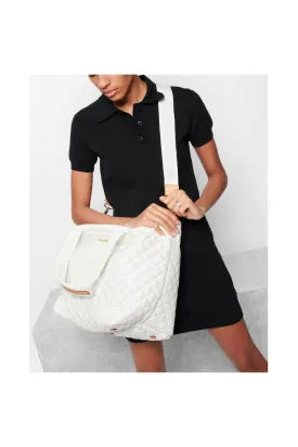 MZ Wallace Metro Tote Deluxe Medium Quilted Bag 1260X1602 | Pearl Metallic