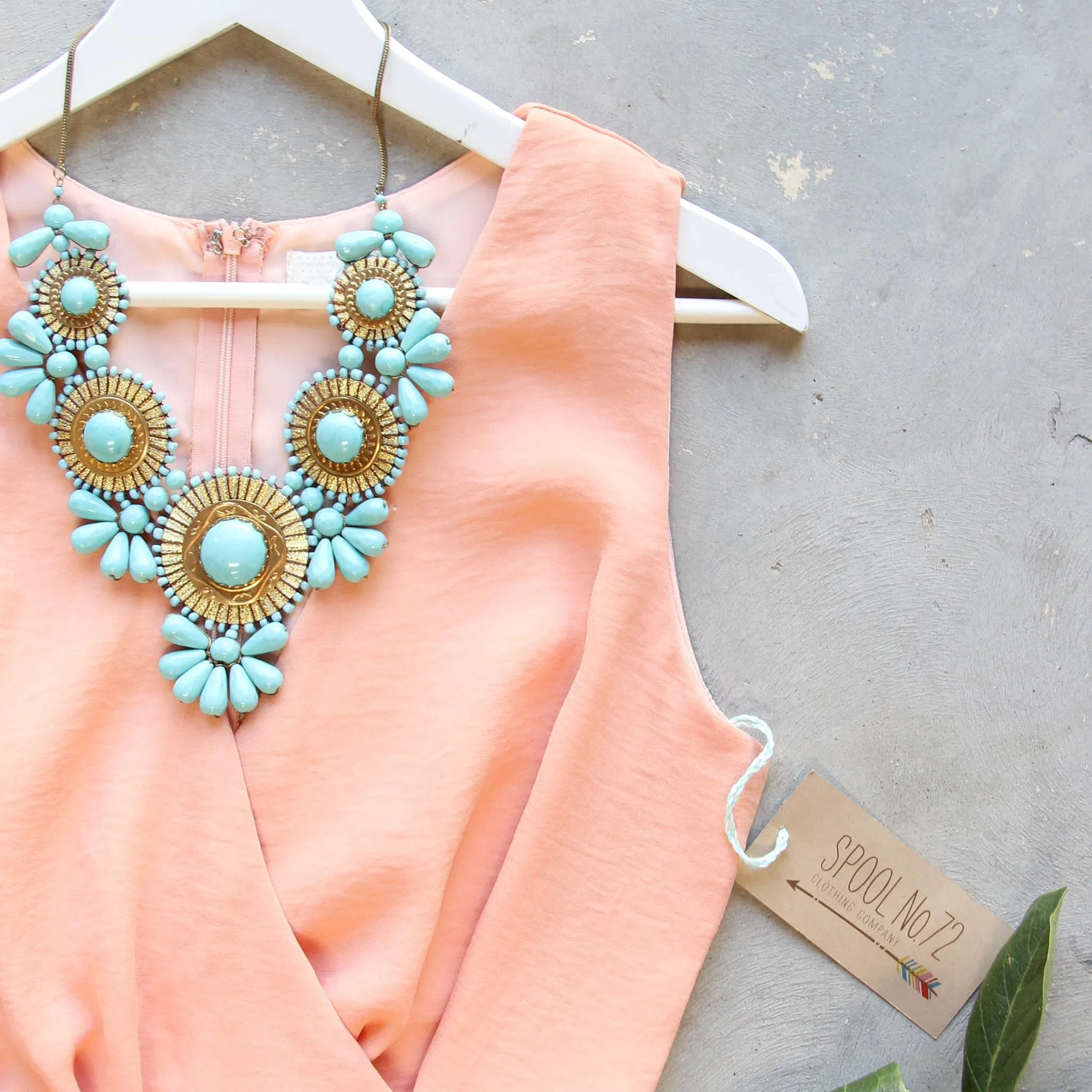 Peach Market Romper