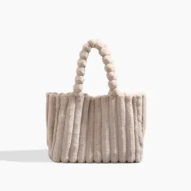 Plush Textured Faux Fur Handbag – Soft Winter Tote