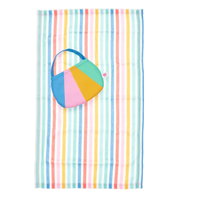 Stripe Towel and Tote Set