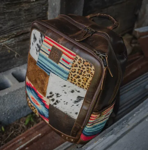 STS Ranchwear Chaynee Mountain Patchwork Cowhide Hair-On Backpack STS33528