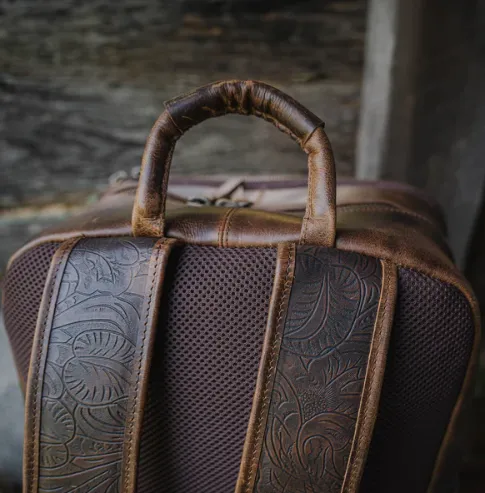 STS Ranchwear Chaynee Mountain Patchwork Cowhide Hair-On Backpack STS33528