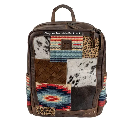 STS Ranchwear Chaynee Mountain Patchwork Cowhide Hair-On Backpack STS33528