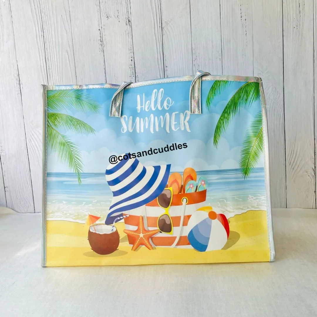 Summer Vibes Collection: Stylish and Durable Beach Day Printed Tote Bags for Sun-soaked Adventures