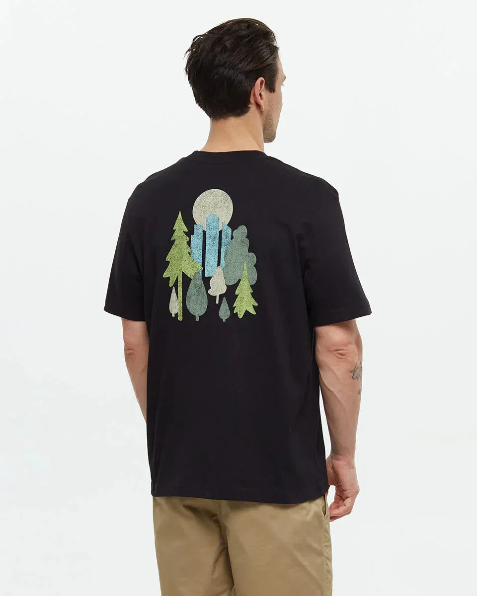 Ten Tree Mens Meteorite Black/Gulf Stream Urban Abstract Relaxed Tshirt