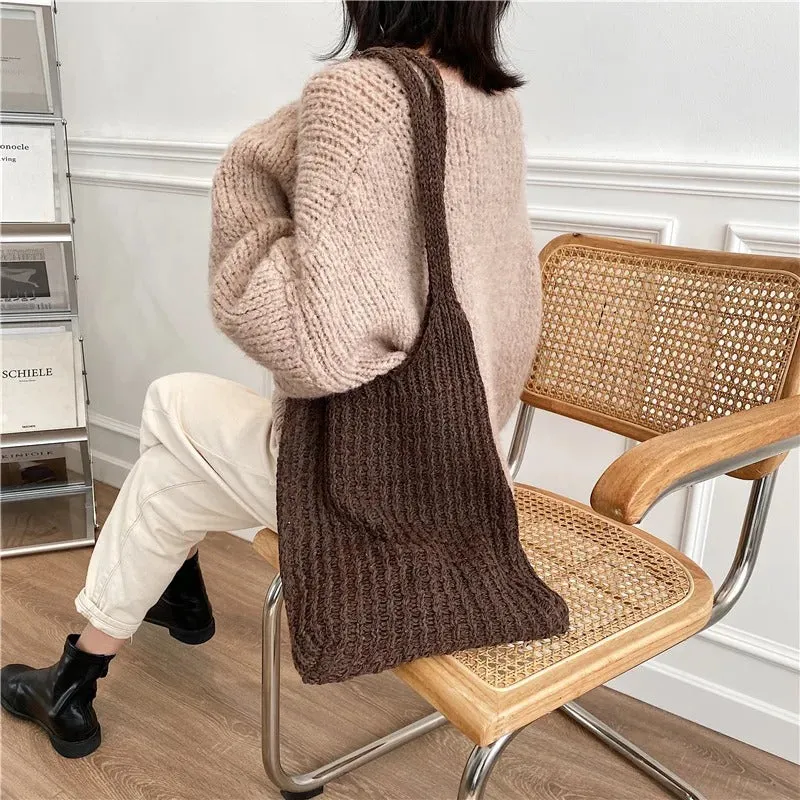 Women's Everyday Lightweight Knitted Shoulder Bags