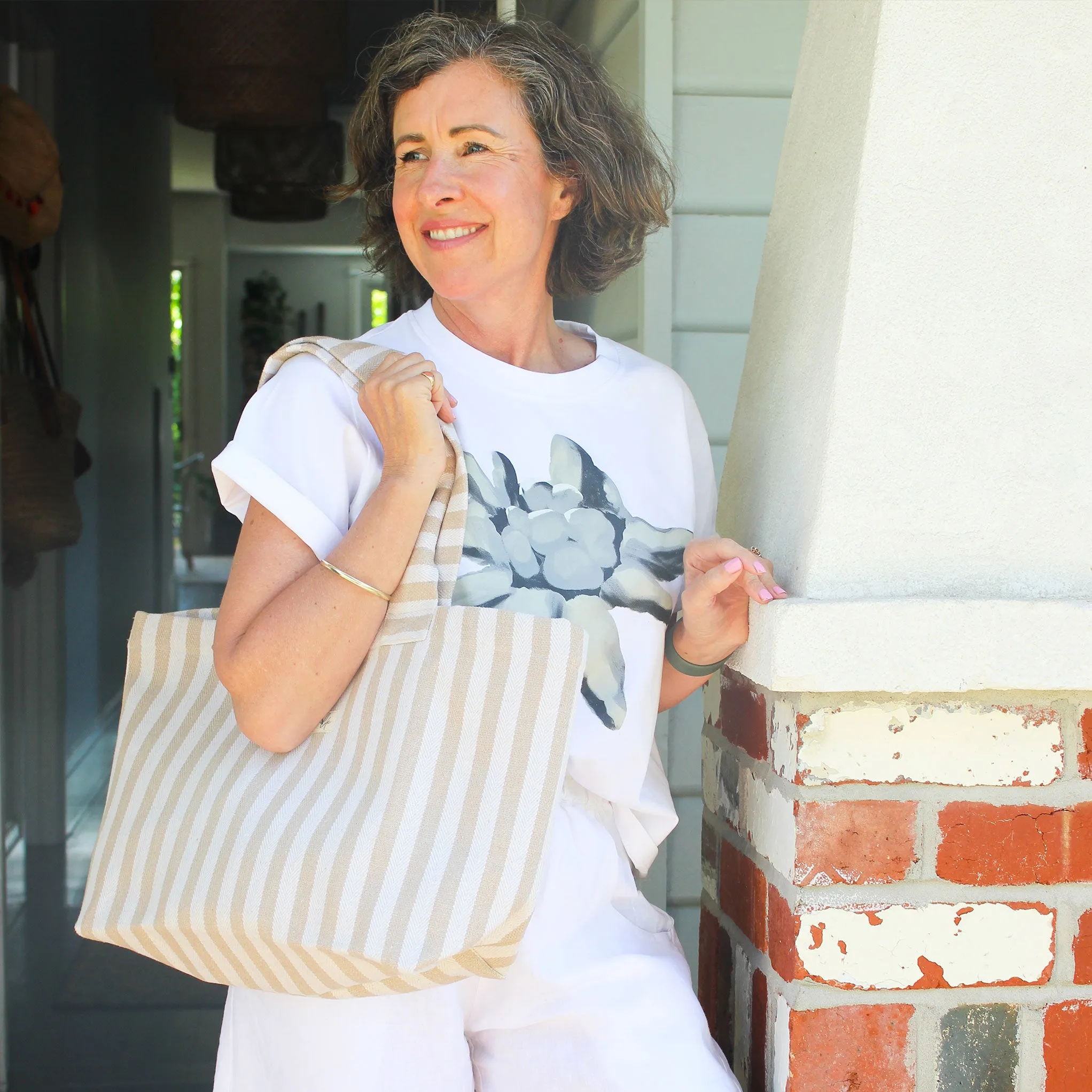 Woven Linen Tote