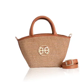 Zembili Raffia Handbag - Tabac