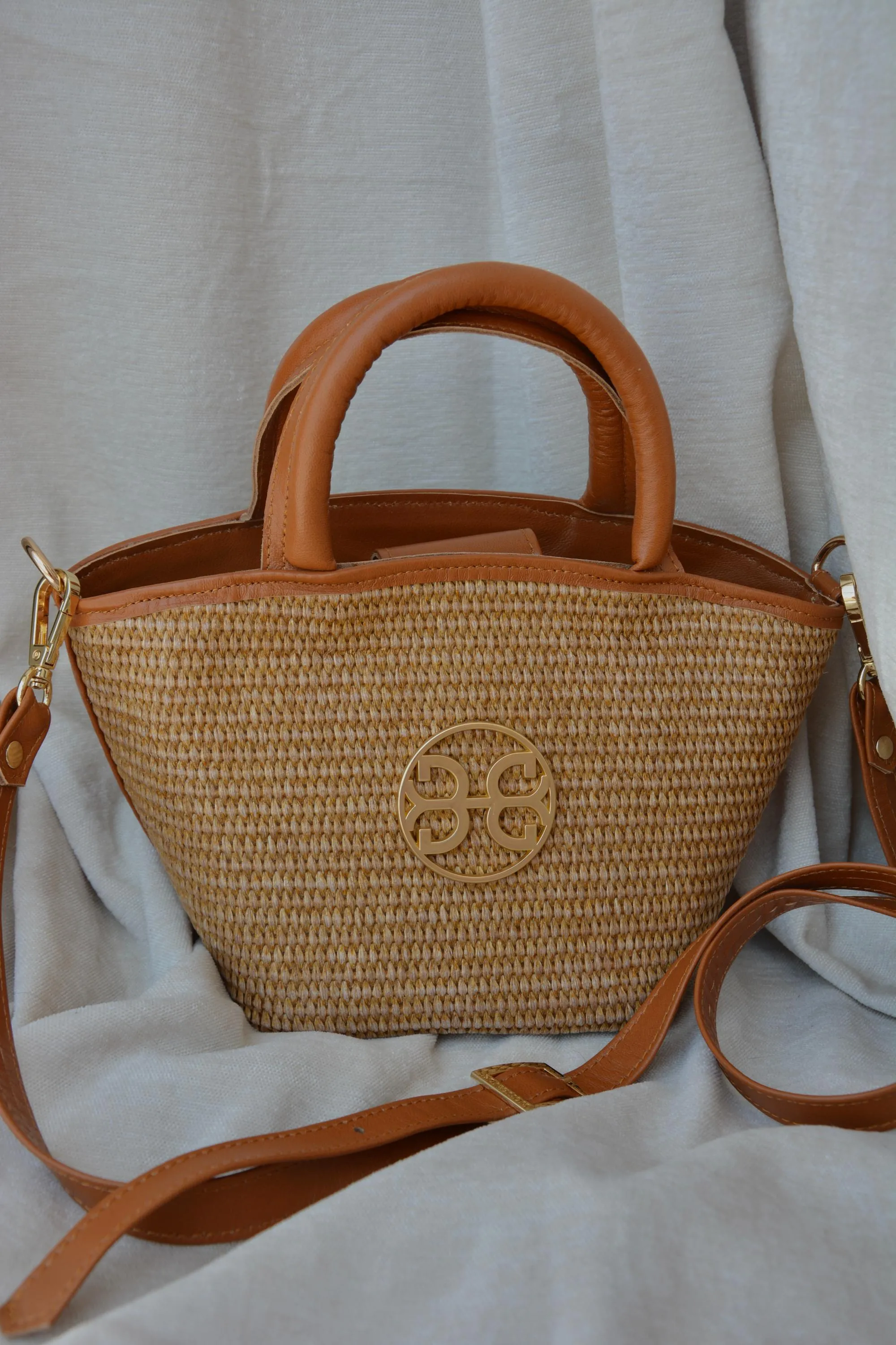 Zembili Raffia Handbag - Tabac