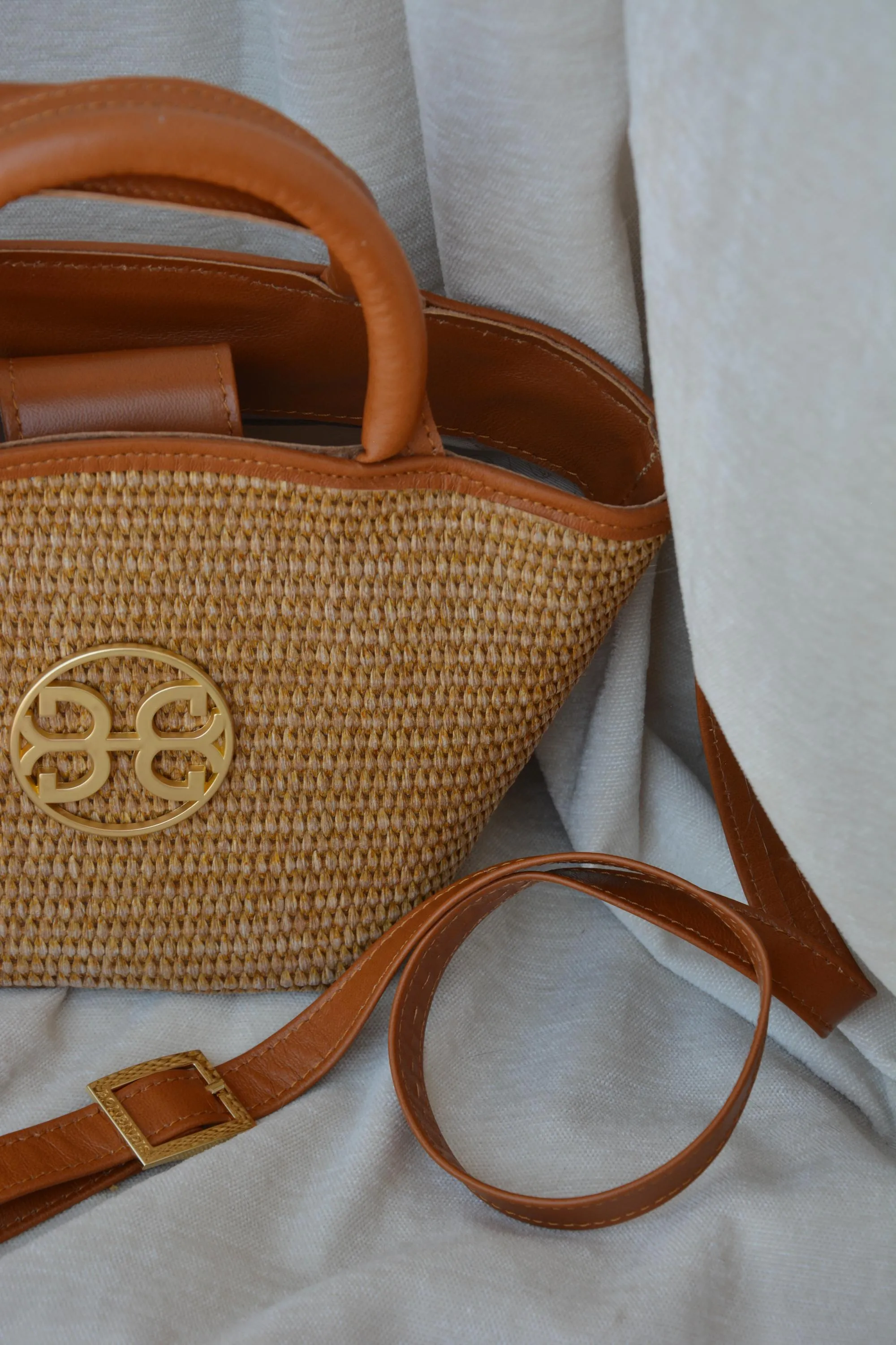 Zembili Raffia Handbag - Tabac
